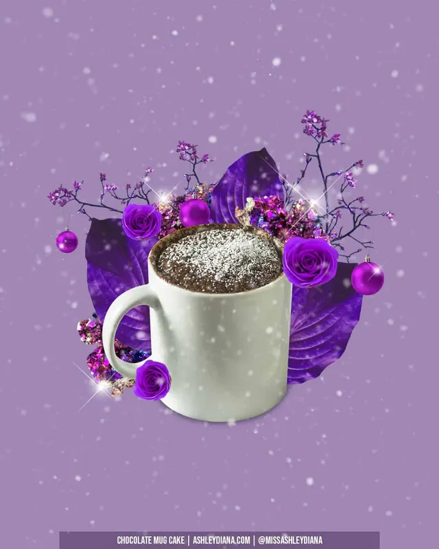 1 Minute Gooey Dark Chocolate Mug Cake (Vegan & Oil-Free)