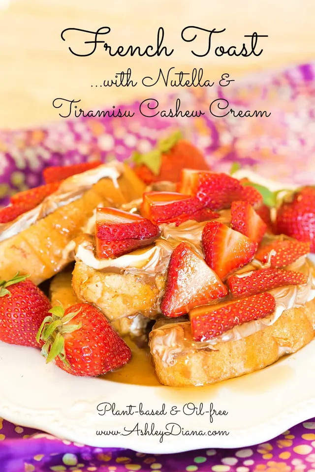 French Toast with Nutella and Tiramisu Cashew Cream