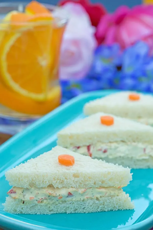 Garden Veggie Cream Cheese Tea Sandwiches