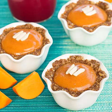 Persimmon Pear Raw Tarts