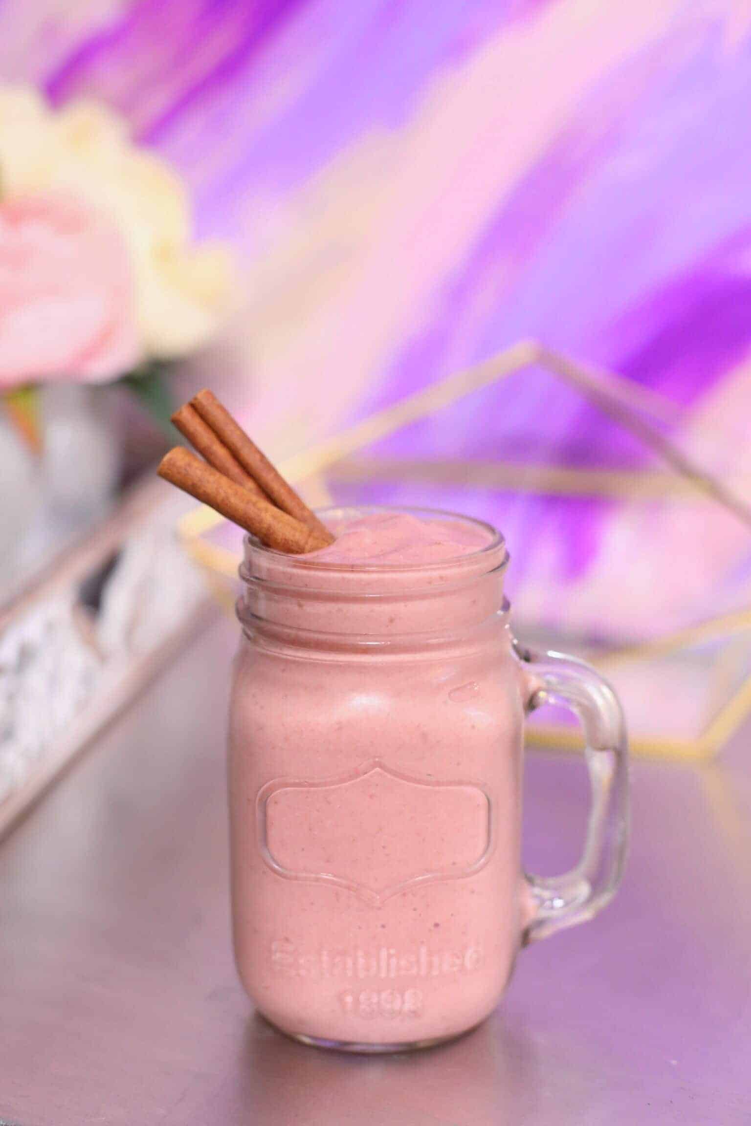 Strawberry Rhubarb Smoothie - Ashley Diana