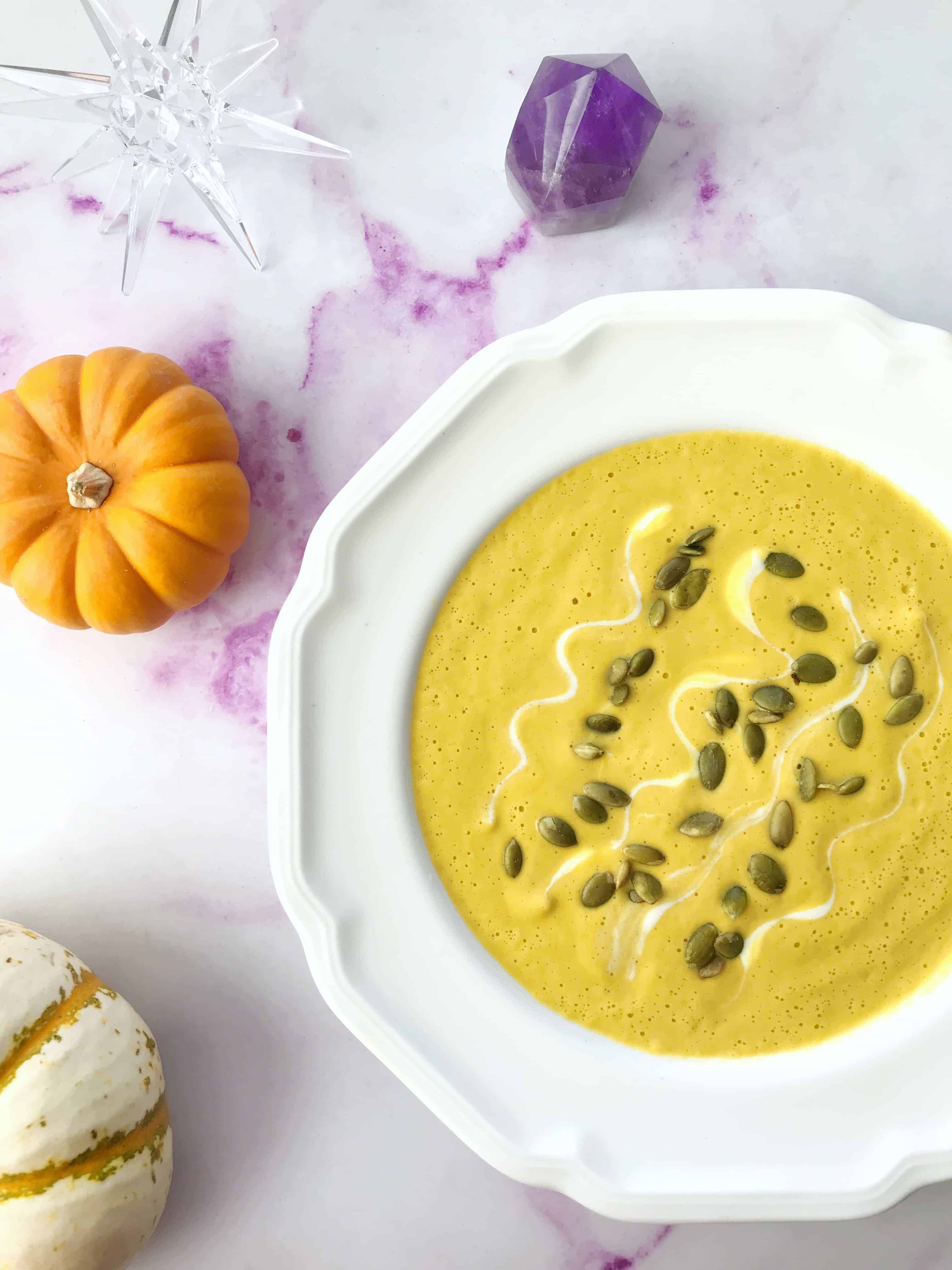 Blender Butternut Squash Soup that's delicious & vegan. 