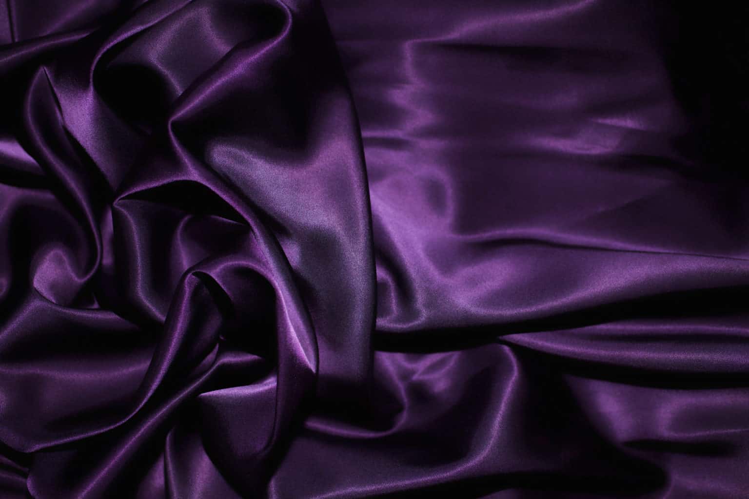 Purple aubergine silk satin sheets