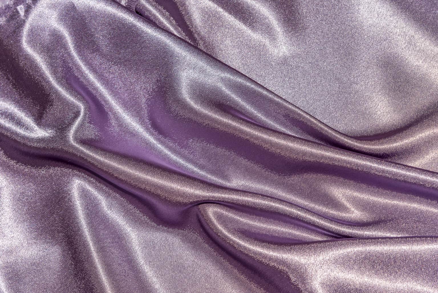 Purple iridescent silk satin sheets