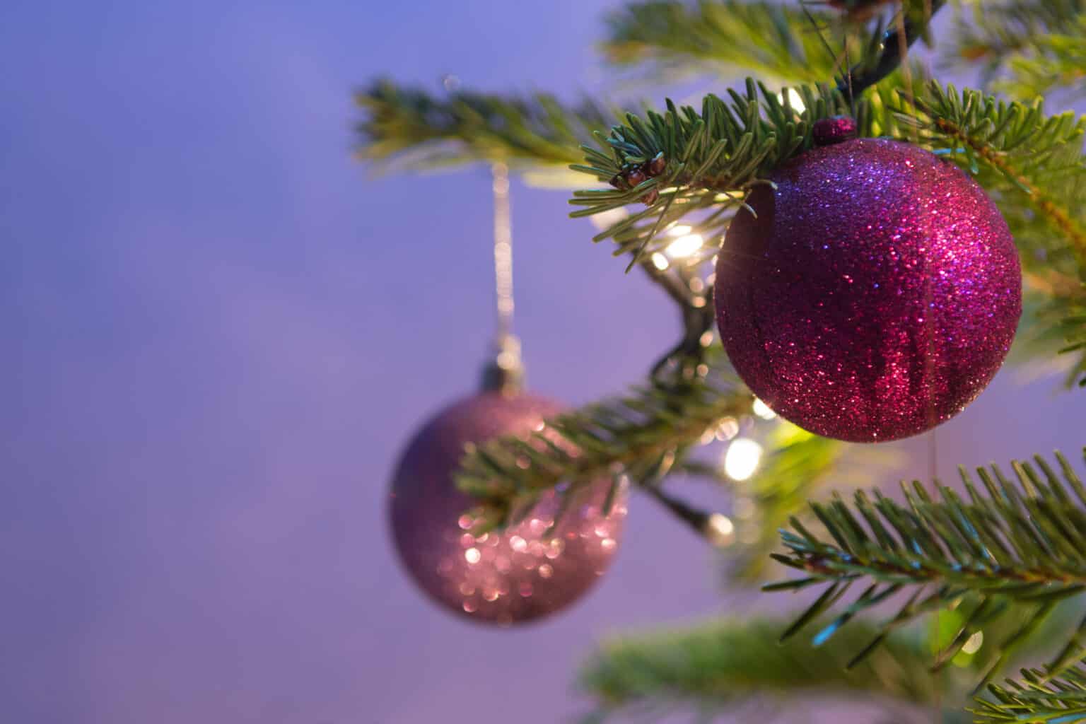 Purple xmas ornament