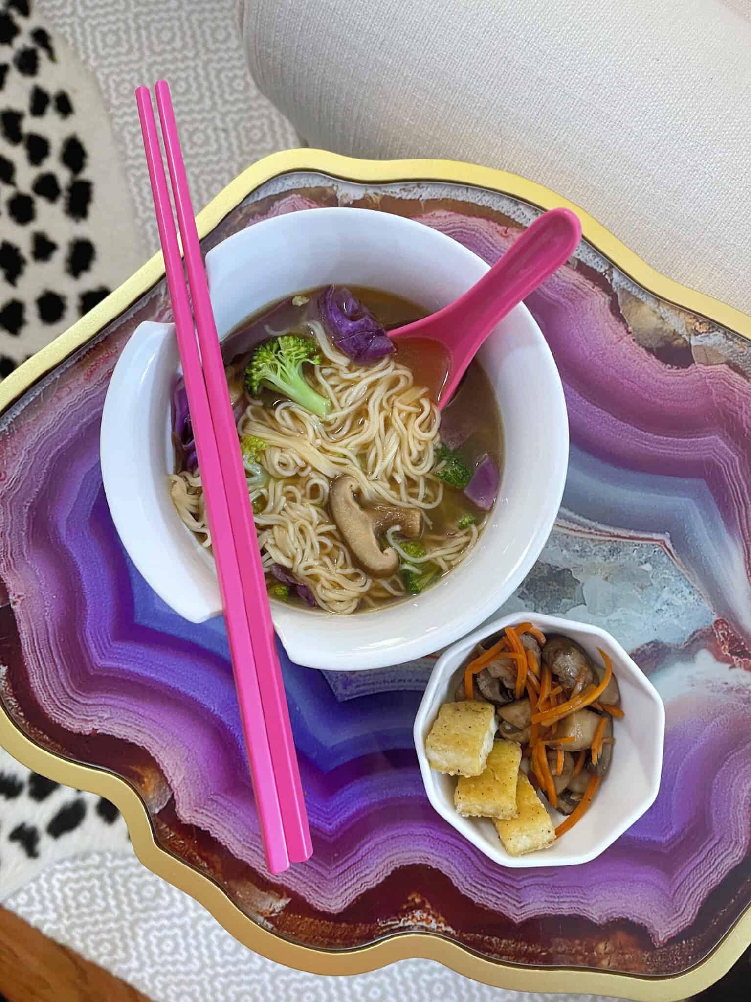 Veggie Ramen Noodle Soup (aka Lily’s Wiggly Noodle Soup)
