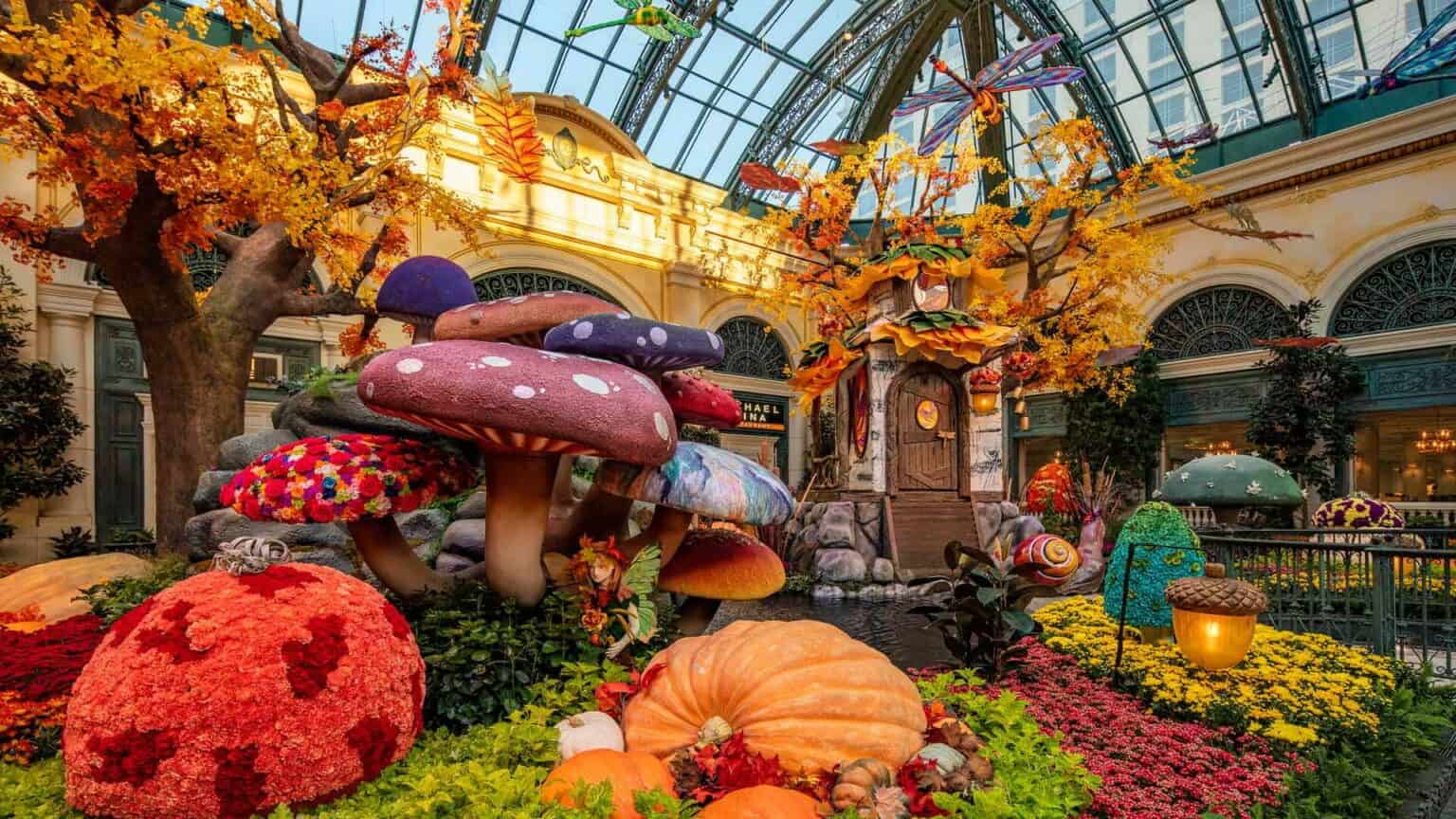 Bellagio entertainment conservatory autumn mushrooms